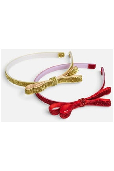 OEM Set 2 Coronite de Par de Craciun Rosu si Auriu cu Lurex si Funda