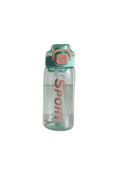 Tradesor Φορητό παγούρι πλαστικό με καλαμάκι - 580ml - YS-1011 - 616311 - Green