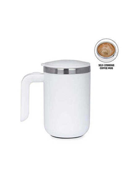 MAXPRINT Caffe - Auto-Stirring Coffee Mug - White