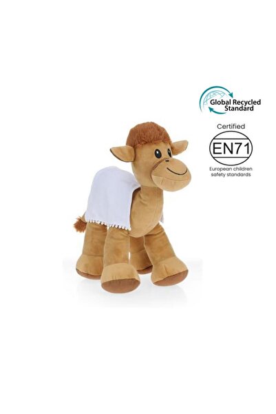 MAXPRINT GRS Recycled Camel Plush Toy (En71 tested) - 30cms, White