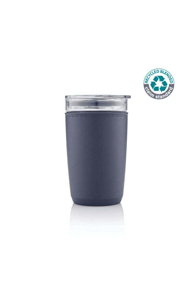 MAXPRINT Cerra - Premium Glass Tumbler with Recycled Protective Sleeve - Blue