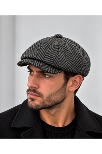 Rupen Kraft Modern Cap Draped Winter Hat Peaky Blinders Hat
