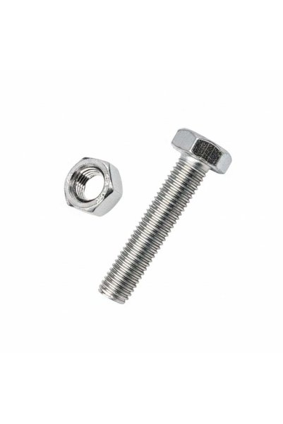 Tradesor Εξάγωνη βίδα με παξιμάδι - M4x12mm+M4 - Σετ 12 πακέτα των 20 ζευγαρι...