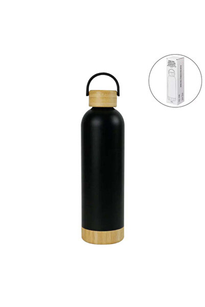 MAXPRINT Double Wall SS Bottles with Bamboo Base & Lid 750 ml