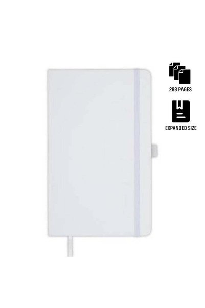 MAXPRINT Baron - Expanded A5 Hard Cover Notebook - White