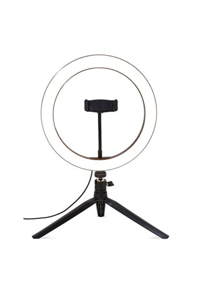 OEM Lumină inelară LED pentru selfie, cu trepied pentru telefon, Negru