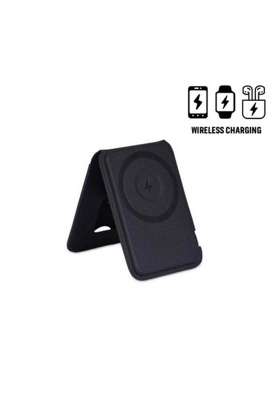 MAXPRINT Mag3 - 3-in-1 Magnetic Wireless Charger Card Holder - Black
