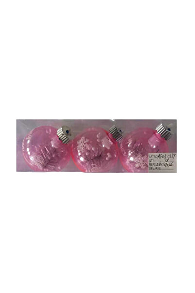 Tradesor Σετ Χριστουγεννιάτικες μπάλες - 8cm - 3pcs - 231993