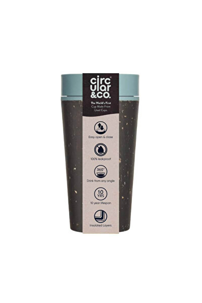 MAXPRINT Circular Cup 12oz Black & Faraway Blue