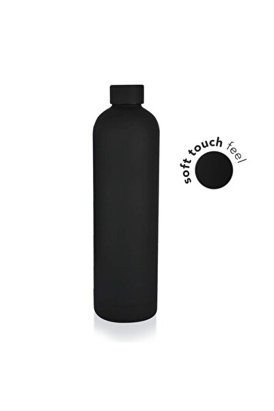 MAXPRINT Grigny - Soft Touch Insulated Water Bottle - 1000ml - Black