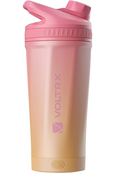 VOLTRX ChillMix Shaker Bottle Insulated Stainless Steel - USB C Rechargeable ...