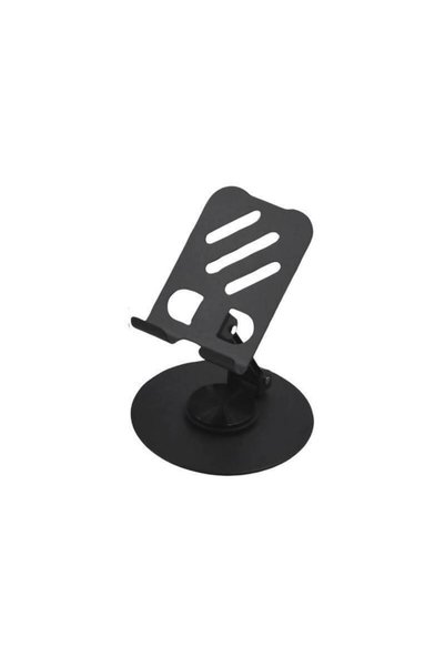 MAXPRINT Tellaro - 360o Rotating Metal Phone Stand, Black