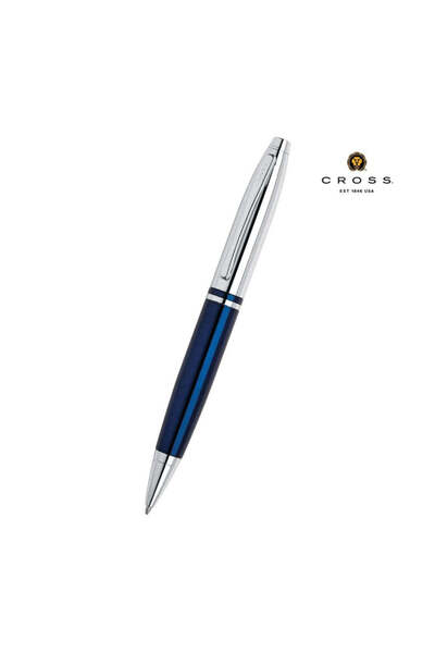 MAXPRINT Calais Chrome/Blue Lacquer with Polished Chrome Appointments Ballpoi...