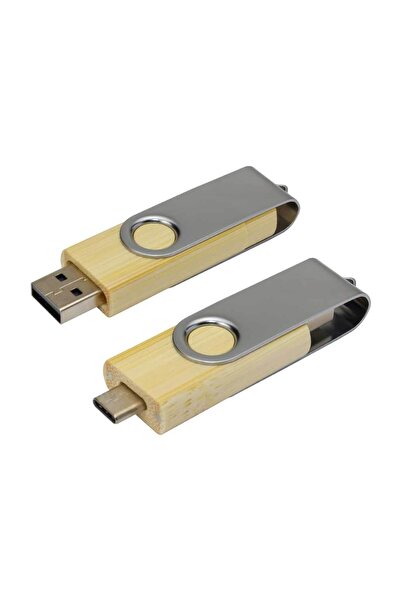 MAXPRINT OTG Bamboo Swivel USB 32Gb