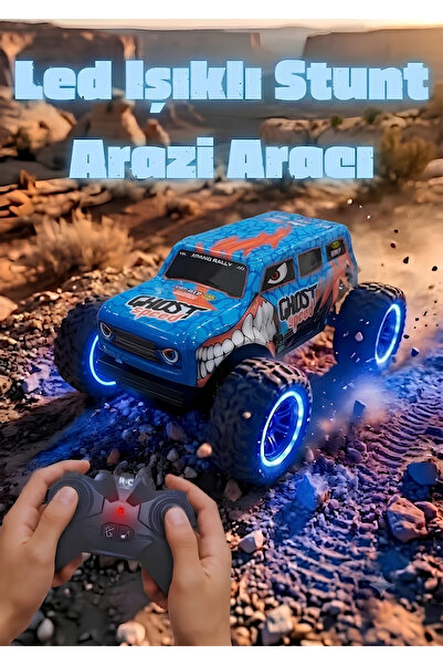 Boratila Toys 1:18 Ölçek Led Işıklı Şarjlı Off-Road 360 Derece Dönebilen Stun...