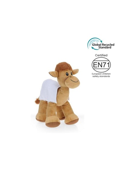 MAXPRINT GRS Recycled Camel Plush Toy (En71 tested) - 25cms, White