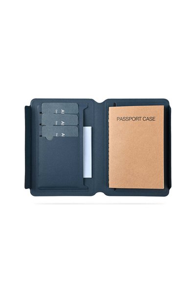 MAXPRINT Passport Case Plus - Elegant Magnetic Closure Passport Holder, Blue