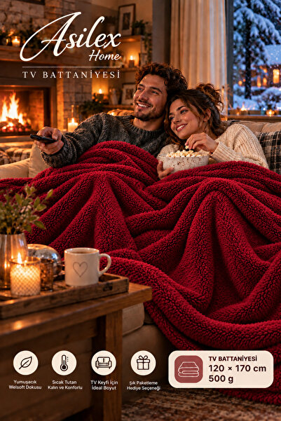 Asilex Home Collection Welsoft TV Battaniyesi 120x170 cm Premium Çift Taraflı...