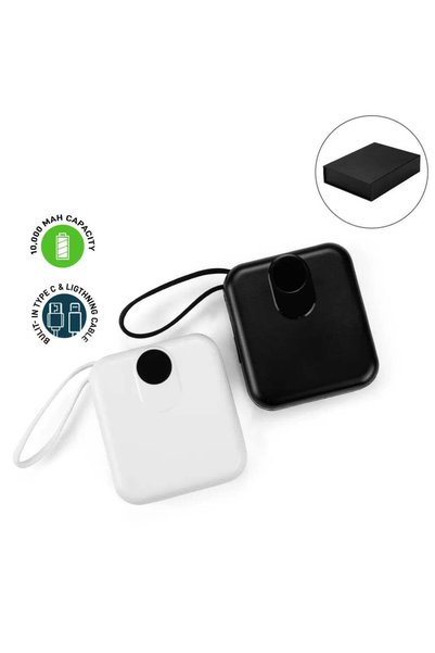 MAXPRINT Digital Duo 10K 10,000mAh Compact Power Bank with Built-in Type-C & ...
