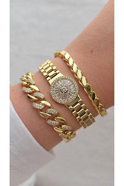 CM JEWELRY ZİRKON TAŞLI SAAT GÖRÜNÜMLÜ BİLEKLİK