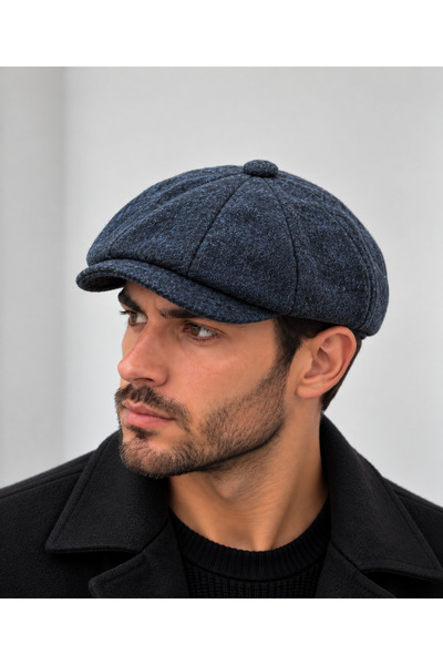 Rupen Kraft Modern cap draped winter hat peaky blinders hat