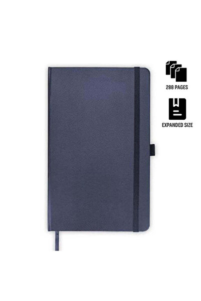 MAXPRINT Baron - Expanded A5 Hard Cover Notebook - Navy Blue