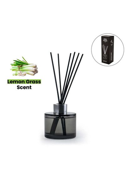 MAXPRINT Aroma Reed Diffuser with Lemon Grass Scent 100ml & 6 Pcs Sticks