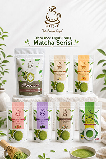 Karadeniz Matcha Yedili Matcha Seti (Aromalı Matchalar, Sade Matcha ve Matcha...