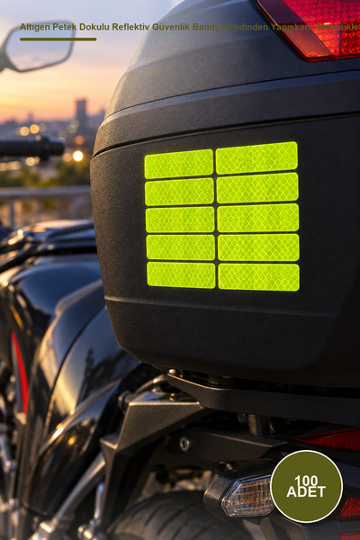 Yenilig 100 Pcs Reflective Sticker – Hexagonal Honeycomb Textured Reflective ...