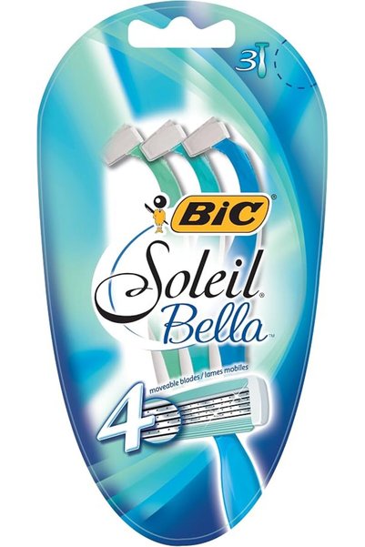 Bic Soleil Bella Lady Quadruple Blade Disposable Shaver Blister of 3