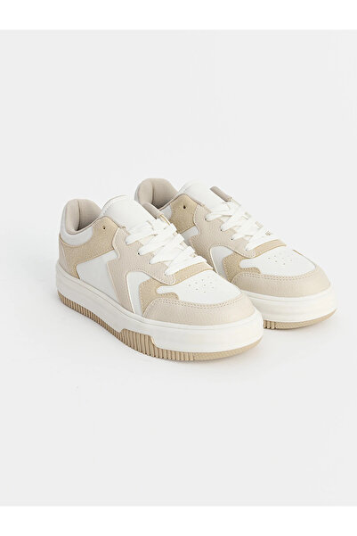 LC Waikiki Lcw Steps Beige Suede Look Girls' Sports Shoes