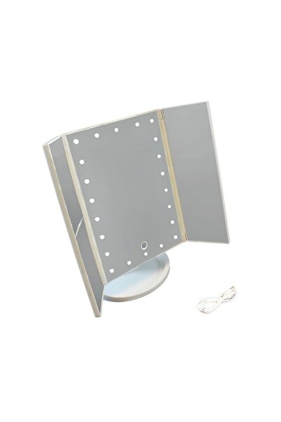 Palmonix Adjustable Table Mirror for Makeup with 3 Foldable Side Mirrors, LED...