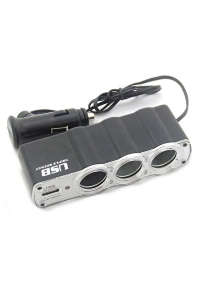 Furnizor Online Αντάπτορας αυτοκινήτου με USB, 3 θύρες, καλώδιο 40 εκ.