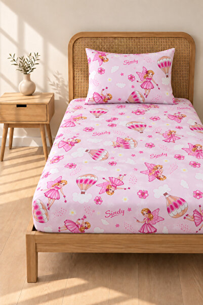 Boreas Home Sindy Patterned Single Elastic Sheet and Pillowcase Set 100X200 cm