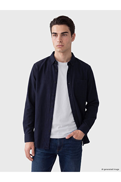LC Waikiki Nevavm with Difference Lcwaikiki Classic Navy Blue Gabardine Plain...