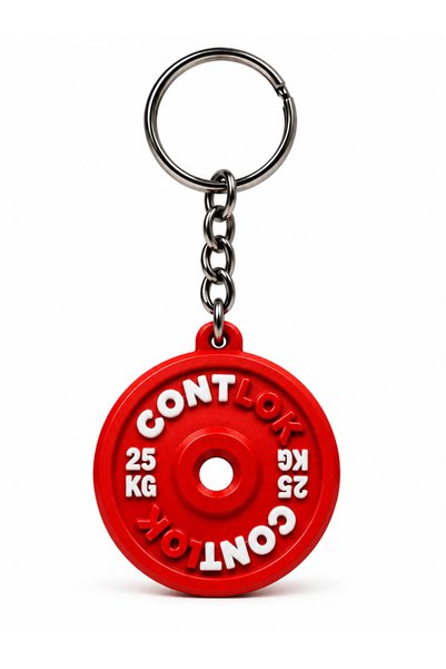 CONTLOK 25kg Weight Plate Keychain - No Pain No Gain