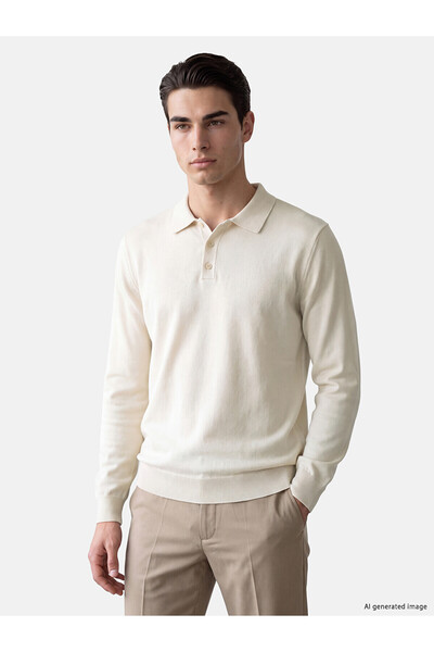 LC Waikiki Nevavm with a Difference from Lcwaikiki Classic Beige Knitwear Pla...