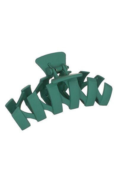 DD SHOP Clama Par Verde Mat Zigzag pentru Femei 11cm - Clame Prins Parul, Cos...