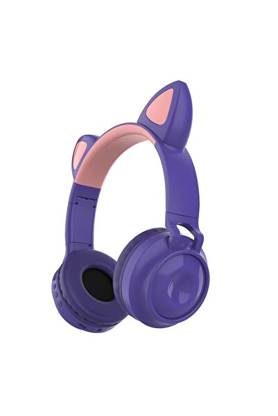 OEM Căști audio pentru copii cu urechi de pisică luminoase, microfon, volum l...