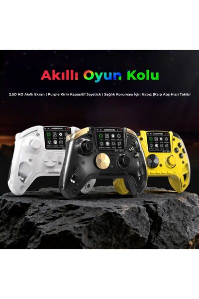 ANBERNIC RG G01 Akıllı Ekranlı Kablosuz Oyun Kolu Siyah- 2.5D HD Ekran Purple...