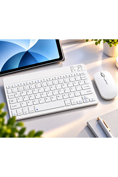 GM Tech Samsung Galaxy Tab S9 Fe-S10 fe-S10 Lite Uyumlu Klavye Mouse Set,Blue...