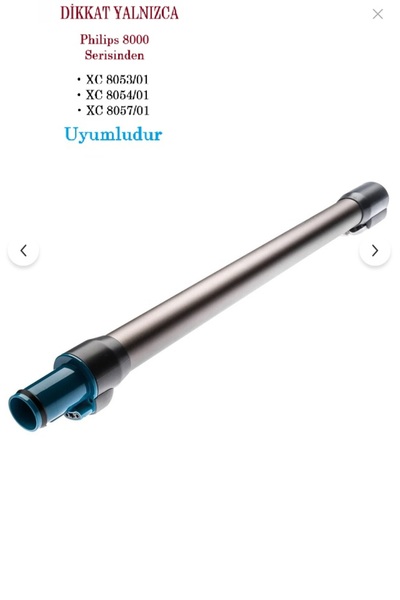 Philips 8000 Serisi Dikey Süpürge XC8053/01 - XC8054/01 - XC8057/01 Uyumlu Teleskopik B