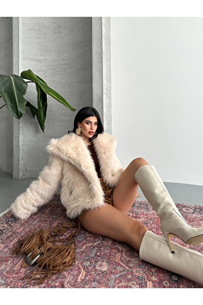 Celiora Women's Faux Fur Plush Coat Oversized Snap Button Double Pocket Winte...
