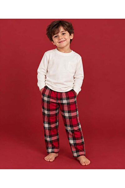 Trendyol Generic Children's Pajama Pants Red Plaid-2 Years