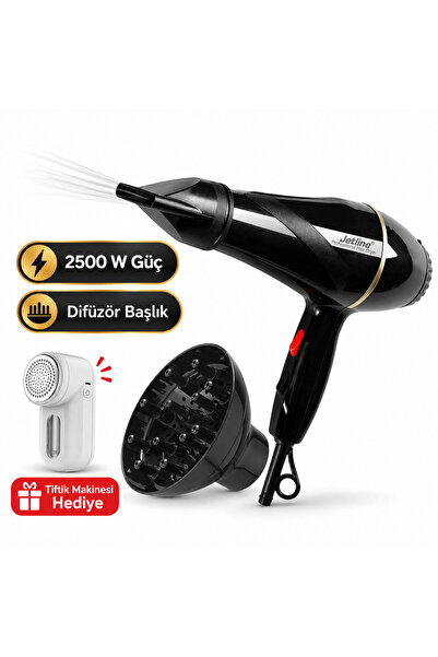 POWERTEC JETLINE Jet-9001 Turbo 3500 Profesyonel Fön Makinesi + Tiftik Makinesi hediye(Onerous)