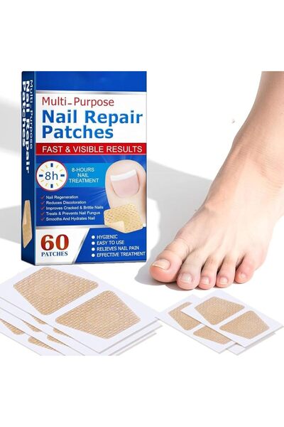Yelajoy 60Pcs Nail Patches - Toenail Care Renewal Nail Repair Patches for Toe...