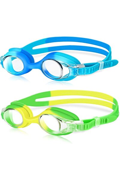 KASTWAVE Kids Swimming Goggles, 2 Pack No Leak Adjustable Straps HD Silicone ...