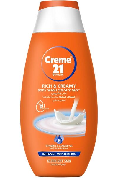 Creme 21 غسول جسم غني وكريمي من كريم 21، خالي من الكبريتات، سعة 250 مل