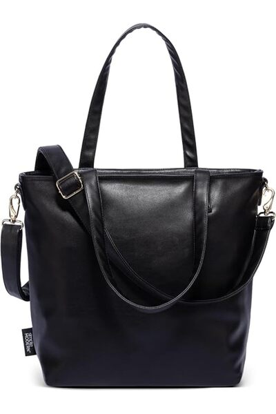 Simple Modern Tote Bag for Women | Water-Resistant Laptop Purse with Zipper f...