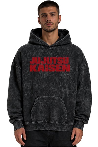 SEVBANO Jujutsu Kaisen Itadori Yuji Anime Printed Unisex Oversize Washable Hoodie Sweatshirt